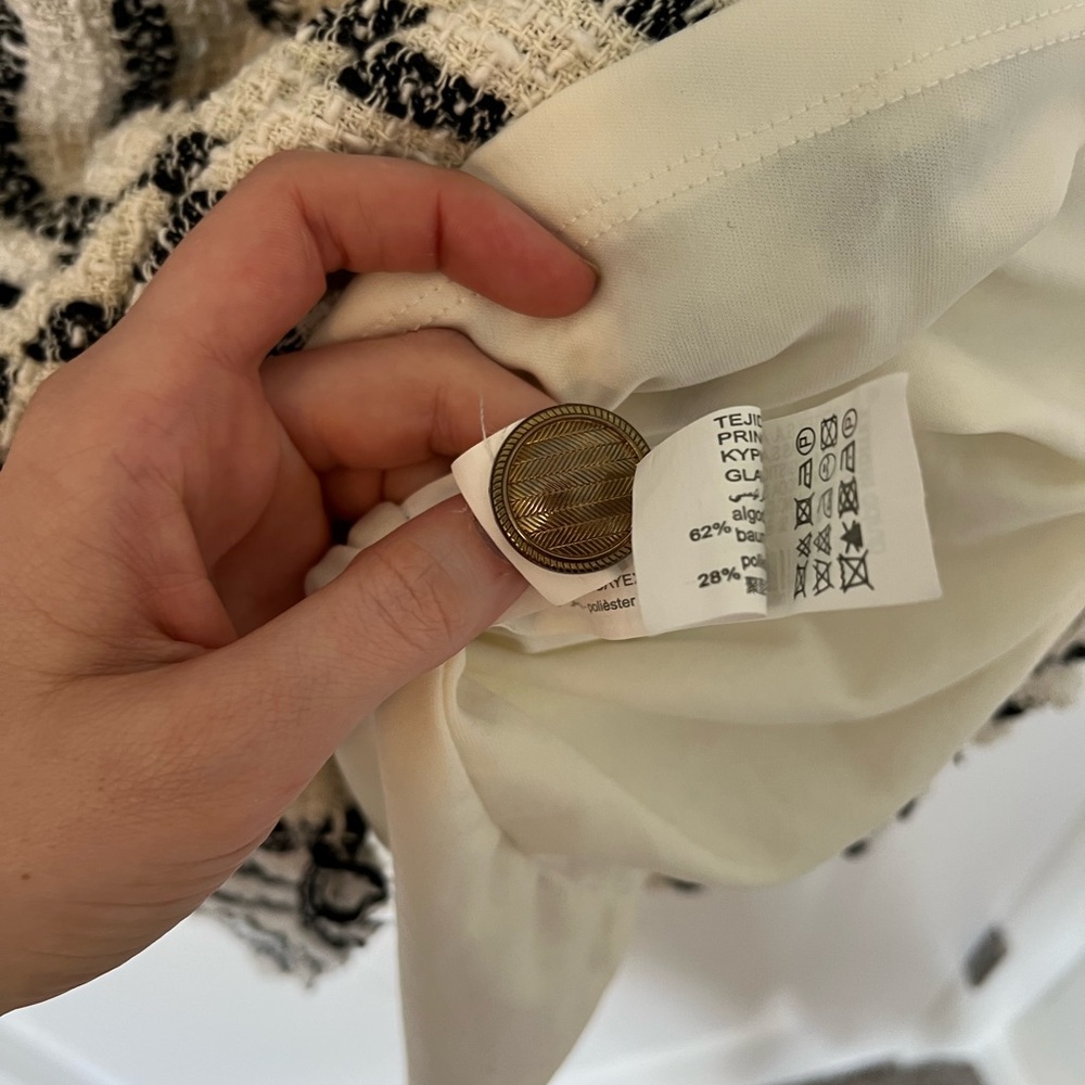 Zara trf Collection Black and White Tweed Mini Dress - Picture 3 of 5